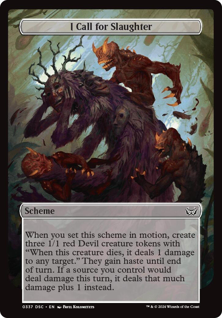 Image for I Call for Slaughter (Full Art) (Archenemy: Duskmourn) (337) - Magic: The Gathering