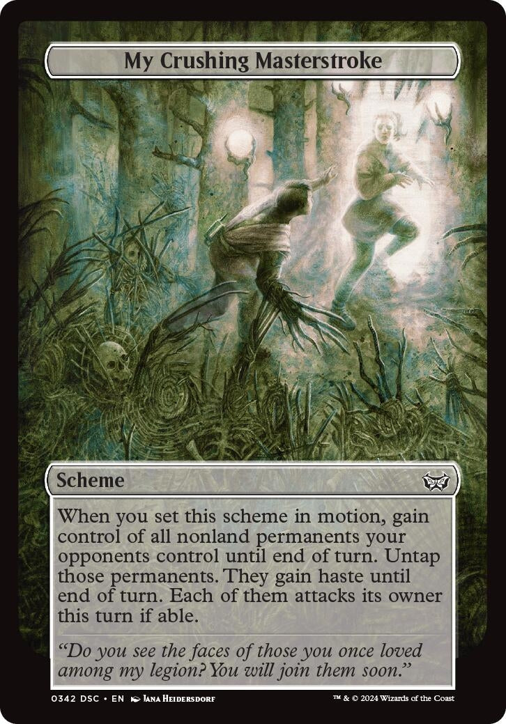Image for My Crushing Masterstroke (Full Art) (Archenemy: Duskmourn) (342) - Magic: The Gathering