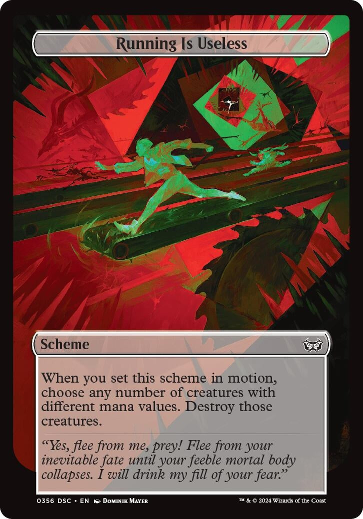 Image for Running Is Useless (Full Art) (Archenemy: Duskmourn) (356) - Magic: The Gathering