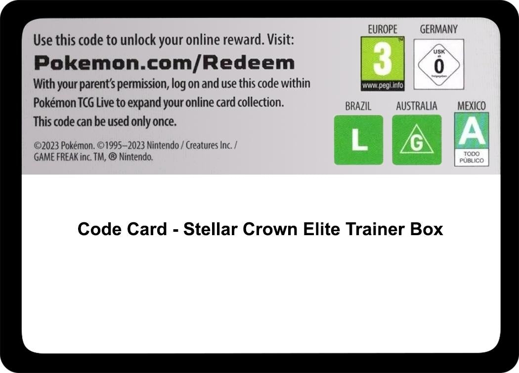 Image for Code Card - Stellar Crown Elite Trainer Box - Pokemon