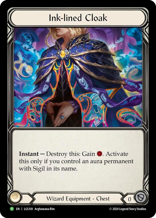 Image for Ink-lined Cloak - LGS318 (Flesh and Blood: Promo Cards) (LGS318) - Flesh and Blood TCG