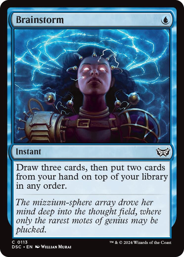 Image for Brainstorm (Commander: Duskmourn: House of Horror) (113) - Magic: The Gathering