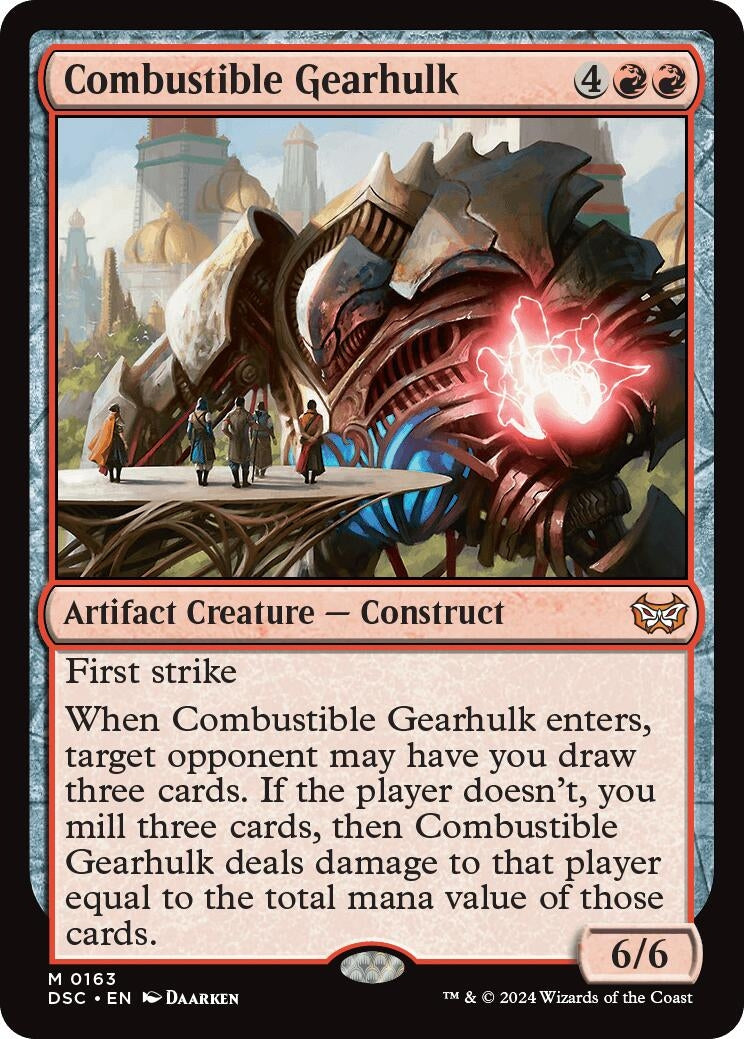 Image for Combustible Gearhulk (Commander: Duskmourn: House of Horror) (163) - Magic: The Gathering