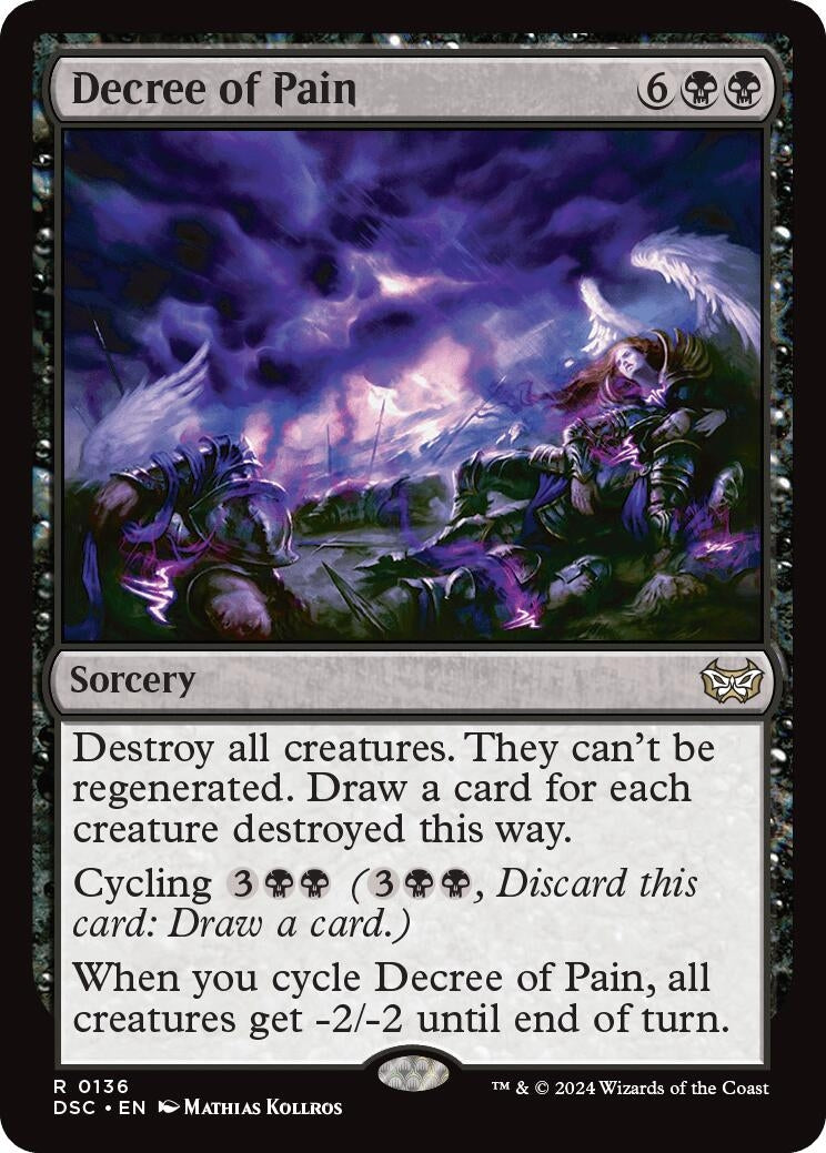 Image for Decree of Pain (Commander: Duskmourn: House of Horror) (136) - Magic: The Gathering