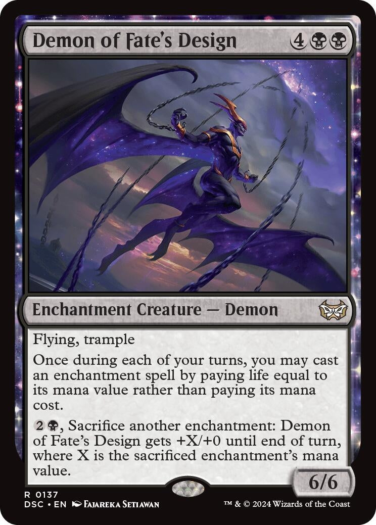 Image for Demon of Fate's Design (Commander: Duskmourn: House of Horror) (137) - Magic: The Gathering