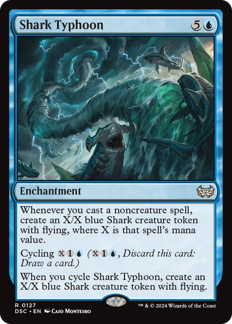 Image for Shark Typhoon (Commander: Duskmourn: House of Horror) (127) - Magic: The Gathering