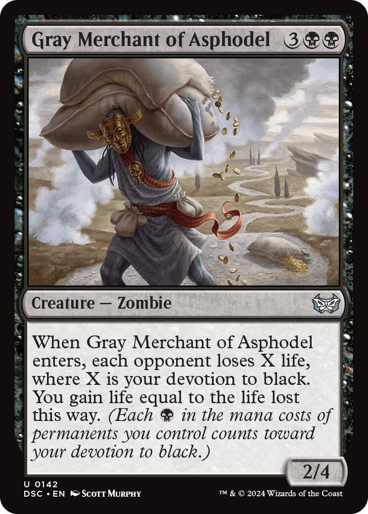 Image for Gray Merchant of Asphodel (Commander: Duskmourn: House of Horror) (142) - Magic: The Gathering