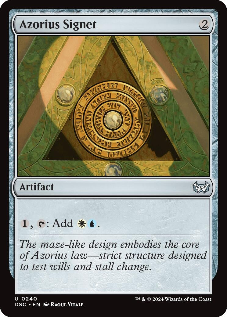 Image for Azorius Signet (Commander: Duskmourn: House of Horror) (240) - Magic: The Gathering