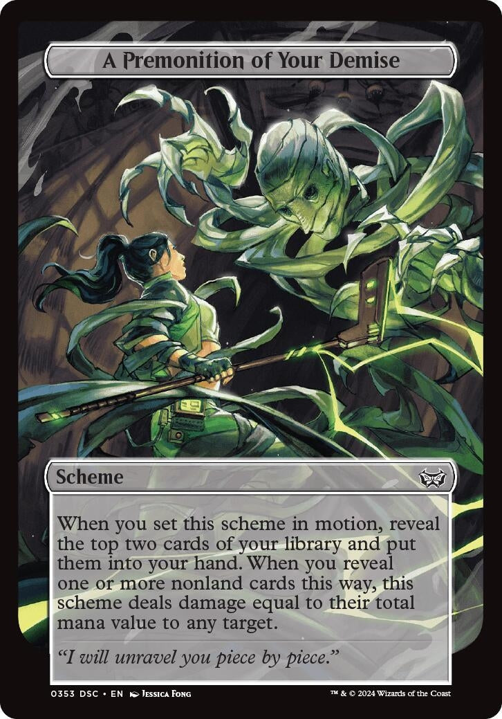 Image for A Premonition of Your Demise (Full Art) (Archenemy: Duskmourn) (353) - Magic: The Gathering