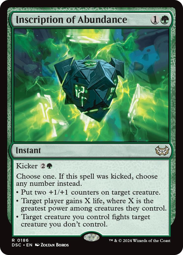 Image for Inscription of Abundance (Commander: Duskmourn: House of Horror) (186) - Magic: The Gathering