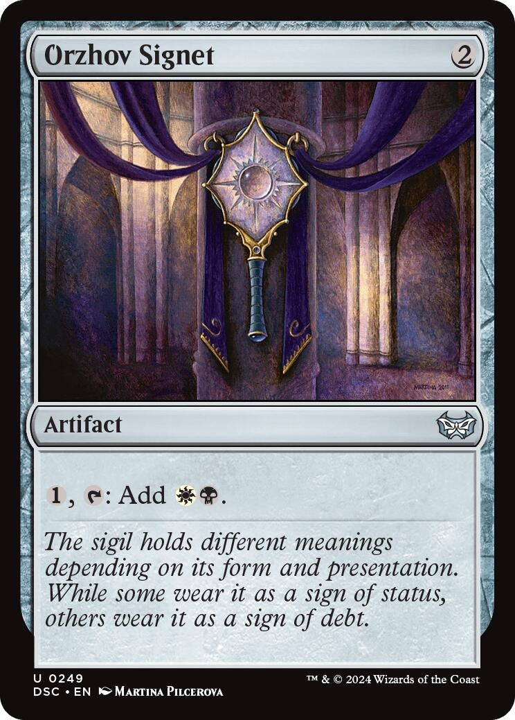 Image for Orzhov Signet (Commander: Duskmourn: House of Horror) (249) - Magic: The Gathering