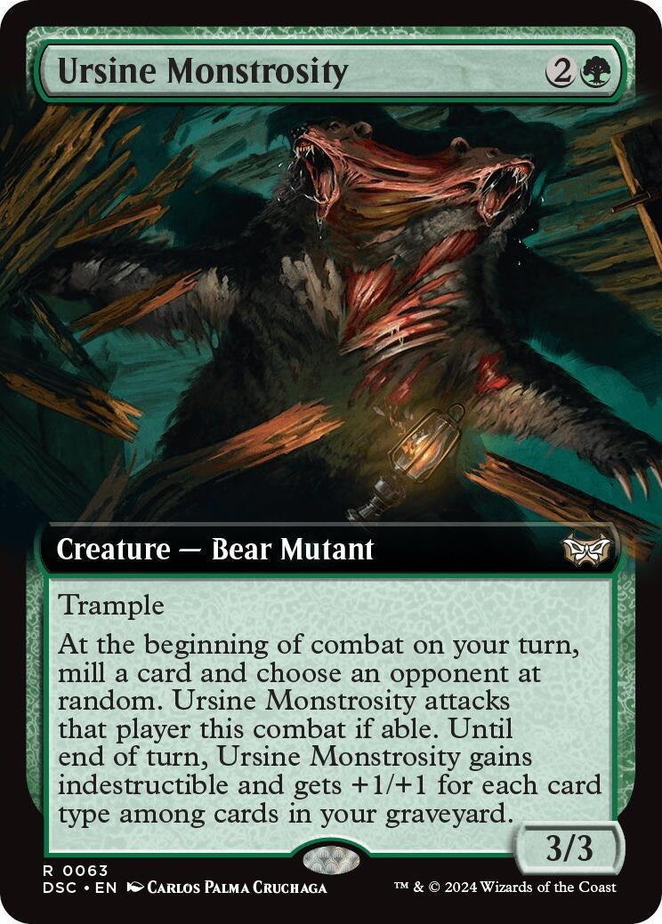 Image for Ursine Monstrosity (Extended Art) (Commander: Duskmourn: House of Horror) (63) - Magic: The Gathering