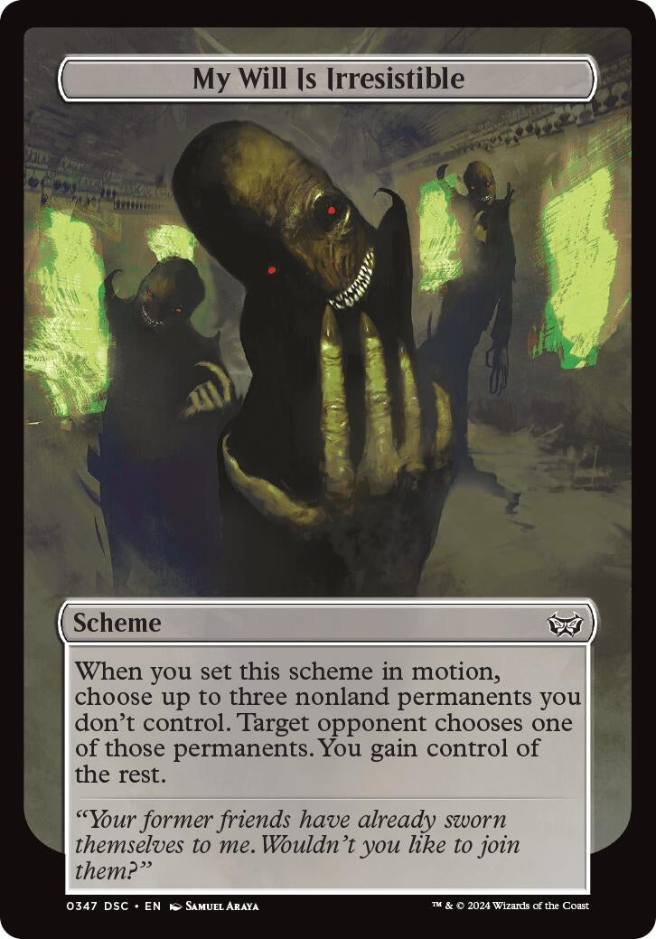 Image for My Will Is Irresistible (Full Art) (Archenemy: Duskmourn) (347) - Magic: The Gathering