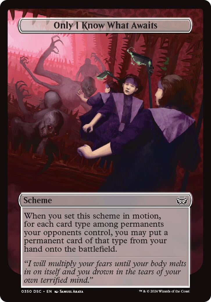 Image for Only I Know What Awaits (Full Art) (Archenemy: Duskmourn) (350) - Magic: The Gathering