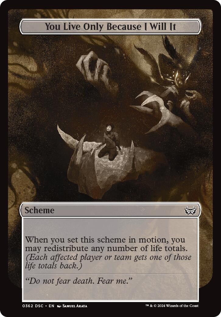 Image for You Live Only Because I Will It (Full Art) (Archenemy: Duskmourn) (362) - Magic: The Gathering
