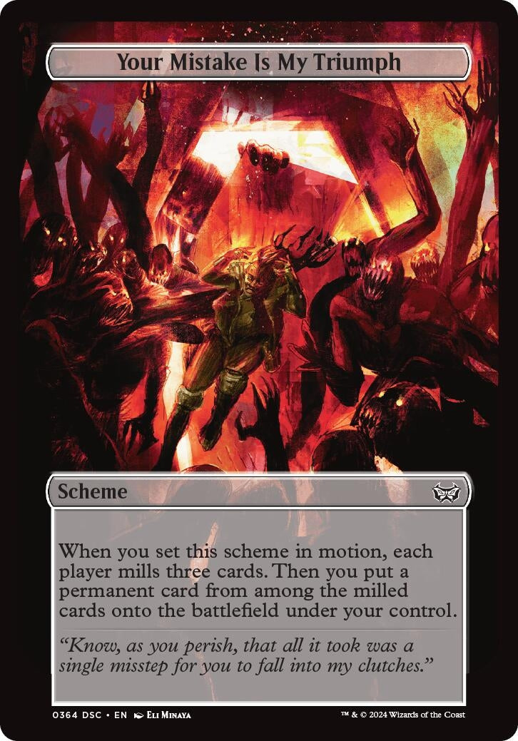 Image for Your Mistake Is My Triumph (Full Art) (Archenemy: Duskmourn) (364) - Magic: The Gathering