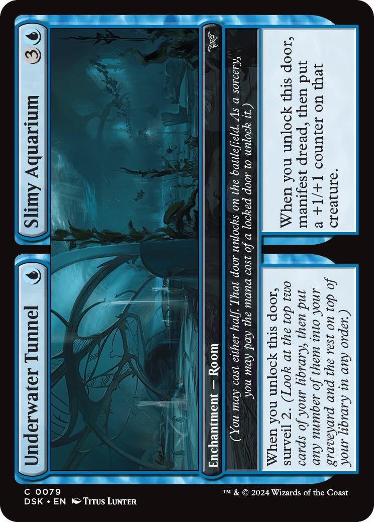 Image for Underwater Tunnel // Slimy Aquarium (Duskmourn: House of Horror) (79) - Magic: The Gathering