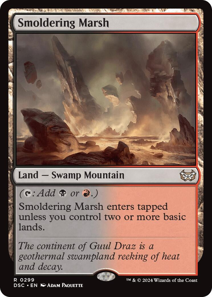 Image for Smoldering Marsh (Commander: Duskmourn: House of Horror) (299) - Magic: The Gathering