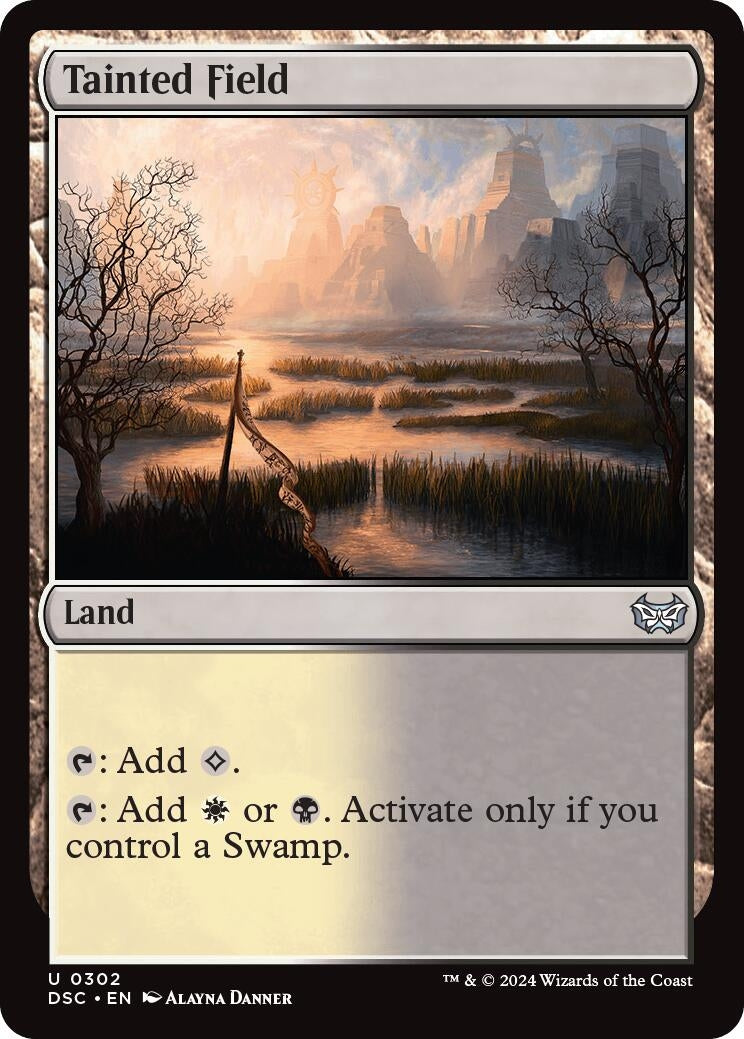 Image for Tainted Field (Commander: Duskmourn: House of Horror) (302) - Magic: The Gathering