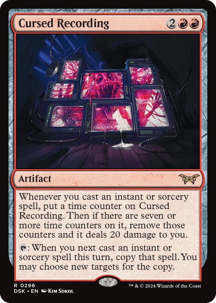 Image for Cursed Recording (0296) (Duskmourn: House of Horror) (296) - Magic: The Gathering
