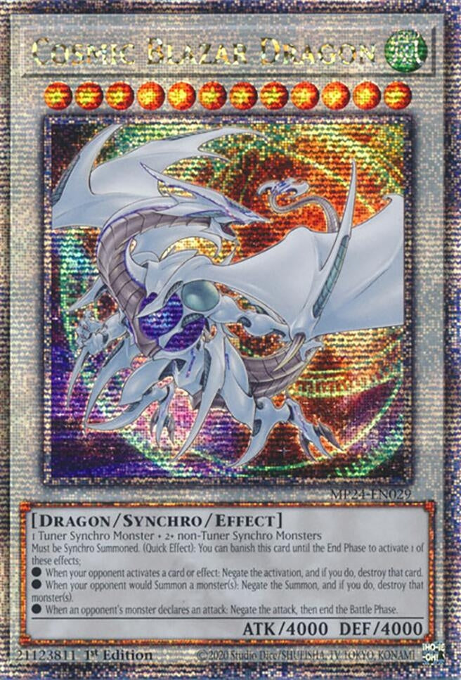 Image for Cosmic Blazar Dragon (Quarter Century Secret Rare) (25th Anniversary Tin: Dueling Mirrors) (MP24-EN029) - YuGiOh