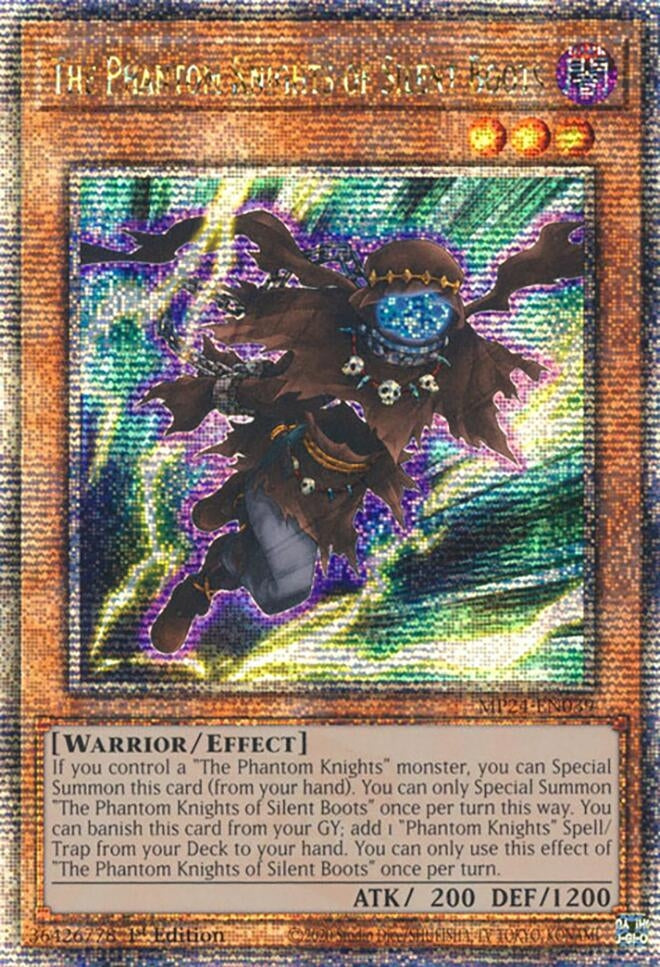 Image for The Phantom Knights of Silent Boots (Quarter Century Secret Rare) (25th Anniversary Tin: Dueling Mirrors) (MP24-EN039) - YuGiOh