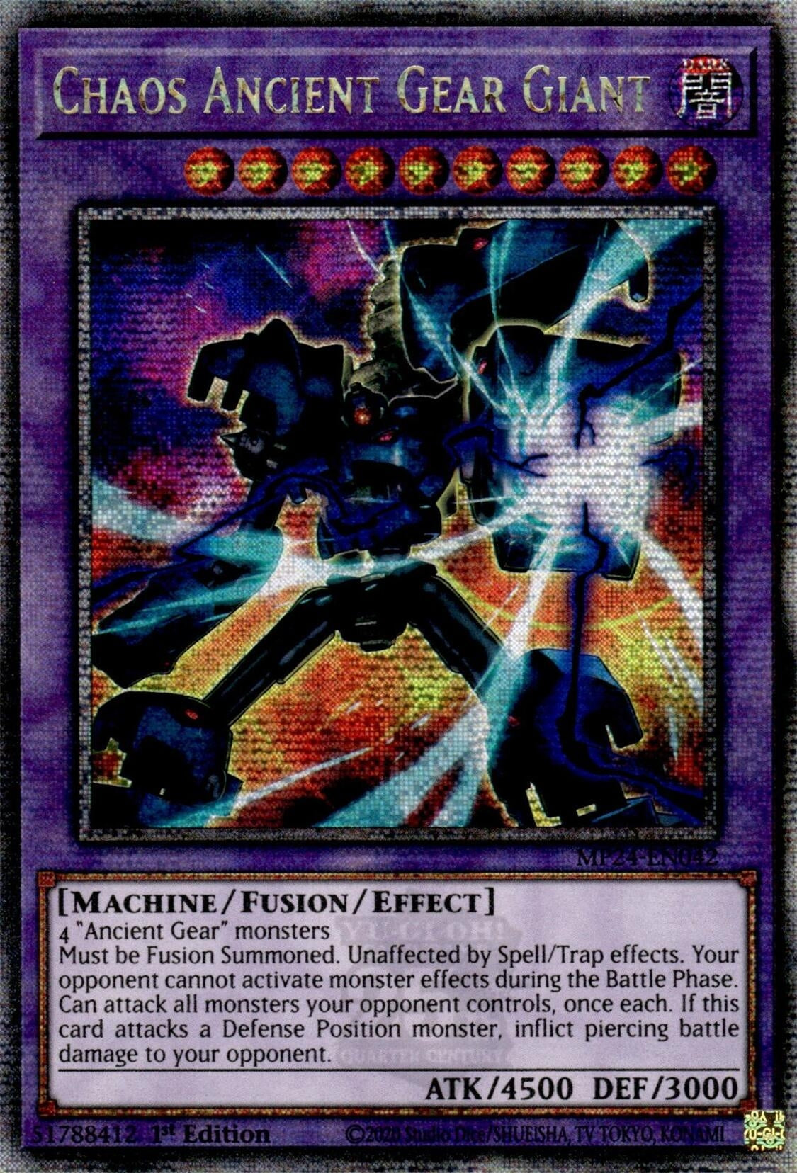 Image for Chaos Ancient Gear Giant (Quarter Century Secret Rare) (25th Anniversary Tin: Dueling Mirrors) (MP24-EN042) - YuGiOh