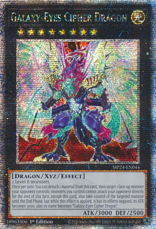 Image for Galaxy-Eyes Cipher Dragon (Quarter Century Secret Rare) (25th Anniversary Tin: Dueling Mirrors) (MP24-EN044) - YuGiOh