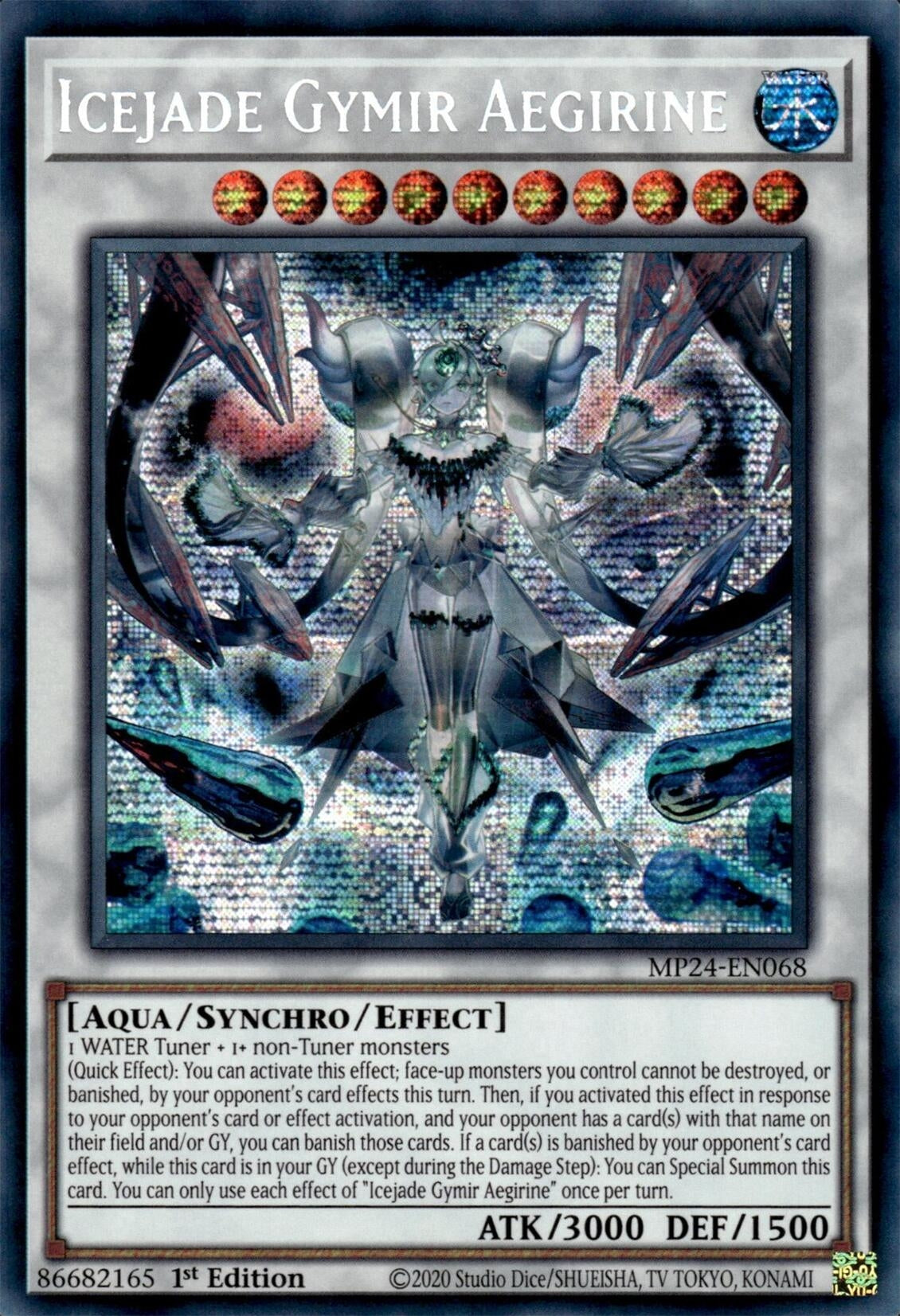 Image for Icejade Gymir Aegirine (25th Anniversary Tin: Dueling Mirrors) (MP24-EN068) - YuGiOh