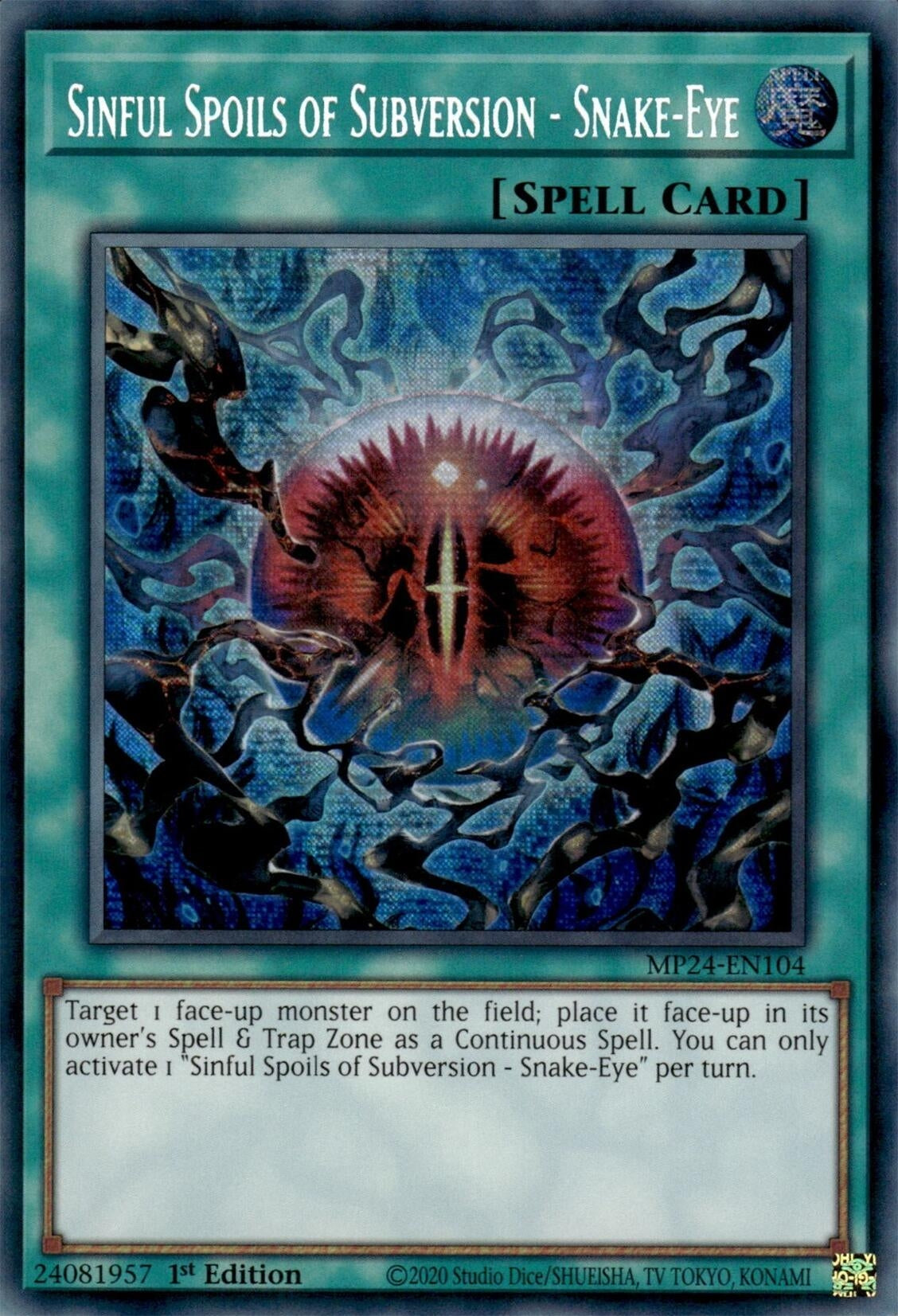 Image for Sinful Spoils of Subversion - Snake-Eye (25th Anniversary Tin: Dueling Mirrors) (MP24-EN104) - YuGiOh