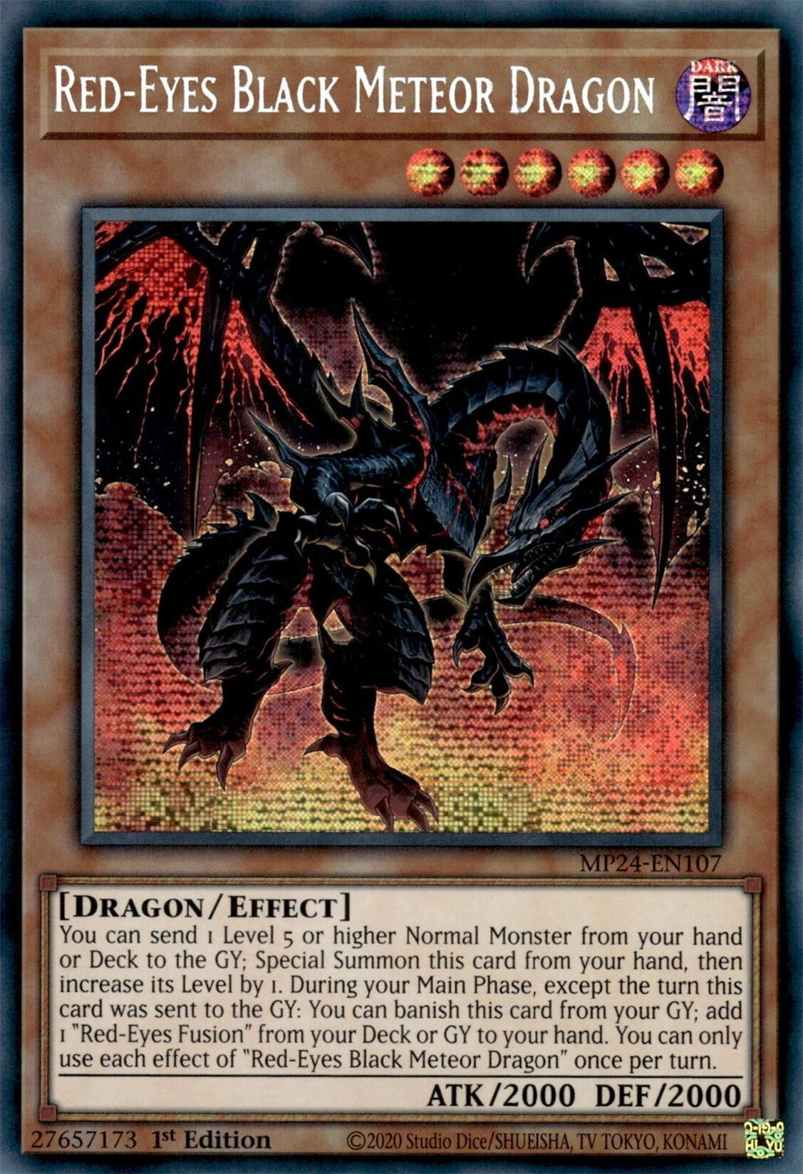 Image for Red-Eyes Black Meteor Dragon (25th Anniversary Tin: Dueling Mirrors) (MP24-EN107) - YuGiOh