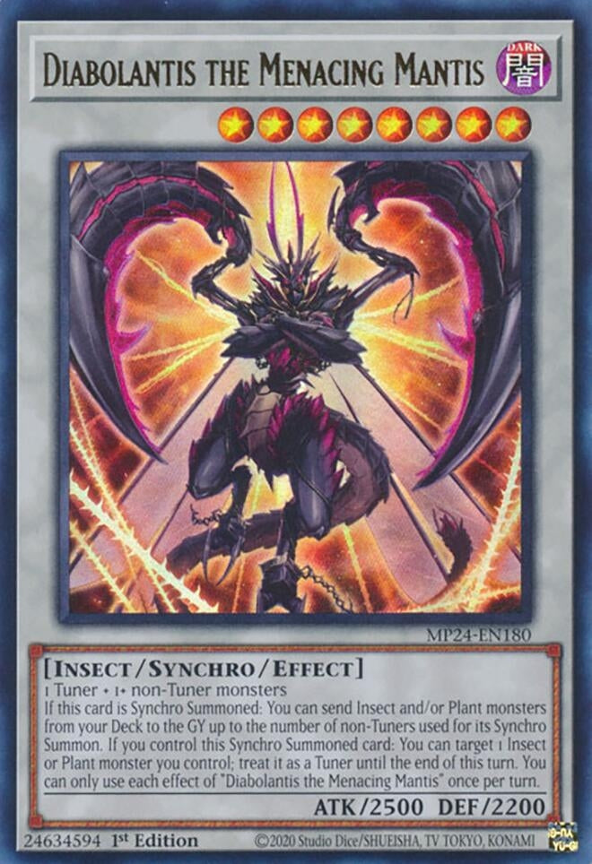 Image for Diabolantis the Menacing Mantis (25th Anniversary Tin: Dueling Mirrors) (MP24-EN180) - YuGiOh