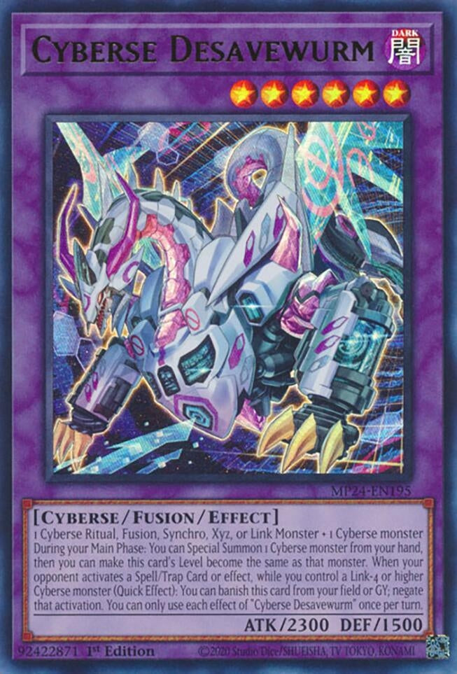 Image for Cyberse Desavewurm (25th Anniversary Tin: Dueling Mirrors) (MP24-EN195) - YuGiOh