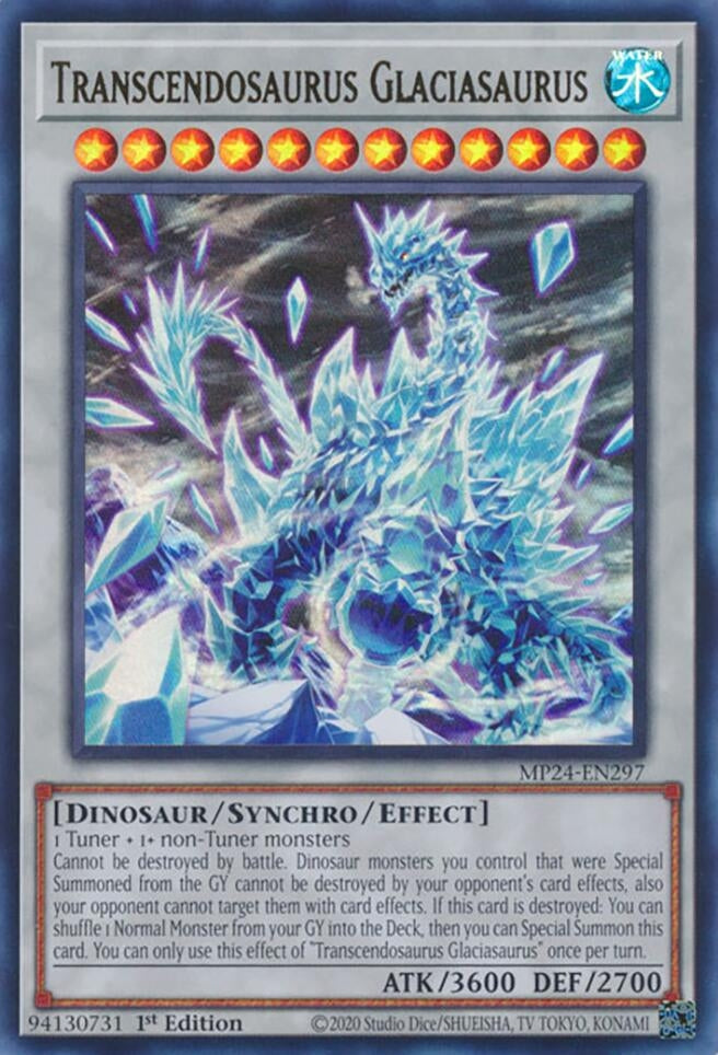 Image for Transcendosaurus Glaciasaurus (25th Anniversary Tin: Dueling Mirrors) (MP24-EN297) - YuGiOh
