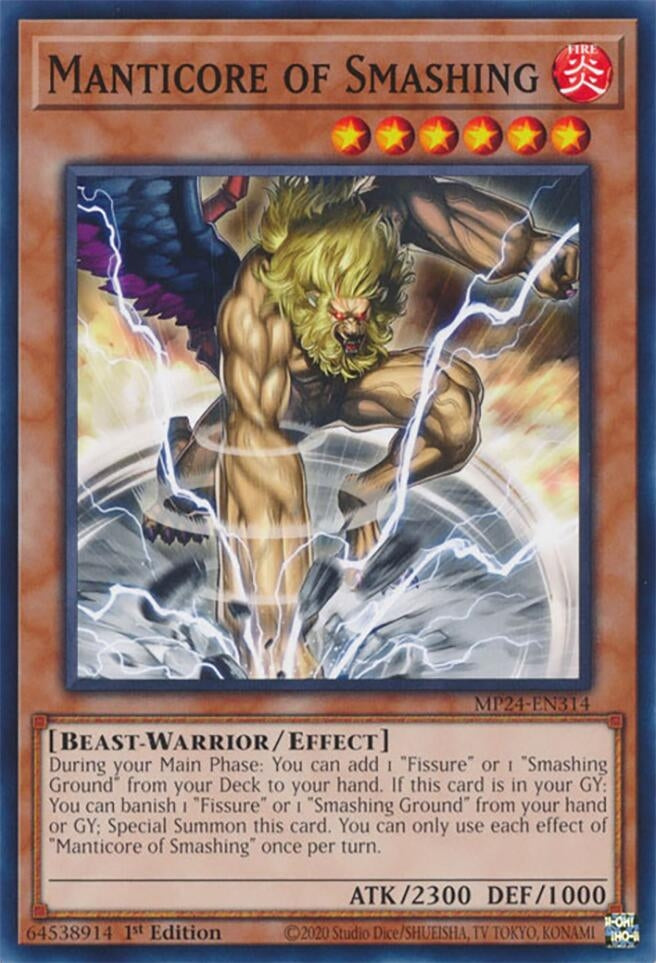 Image for Manticore of Smashing (25th Anniversary Tin: Dueling Mirrors) (MP24-EN314) - YuGiOh