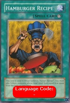 Hamburger Recipe (V.2 - Common) - Spell Ruler (Common) [SRL-063]