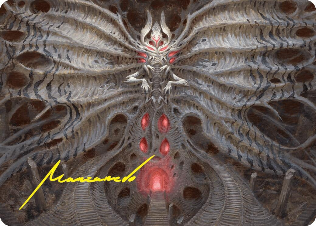 Image for Valgavoth, Terror Eater Art Card (Gold-Stamped Signature) (Art Series: Duskmourn: House of Horror) (10) - Magic: The Gathering