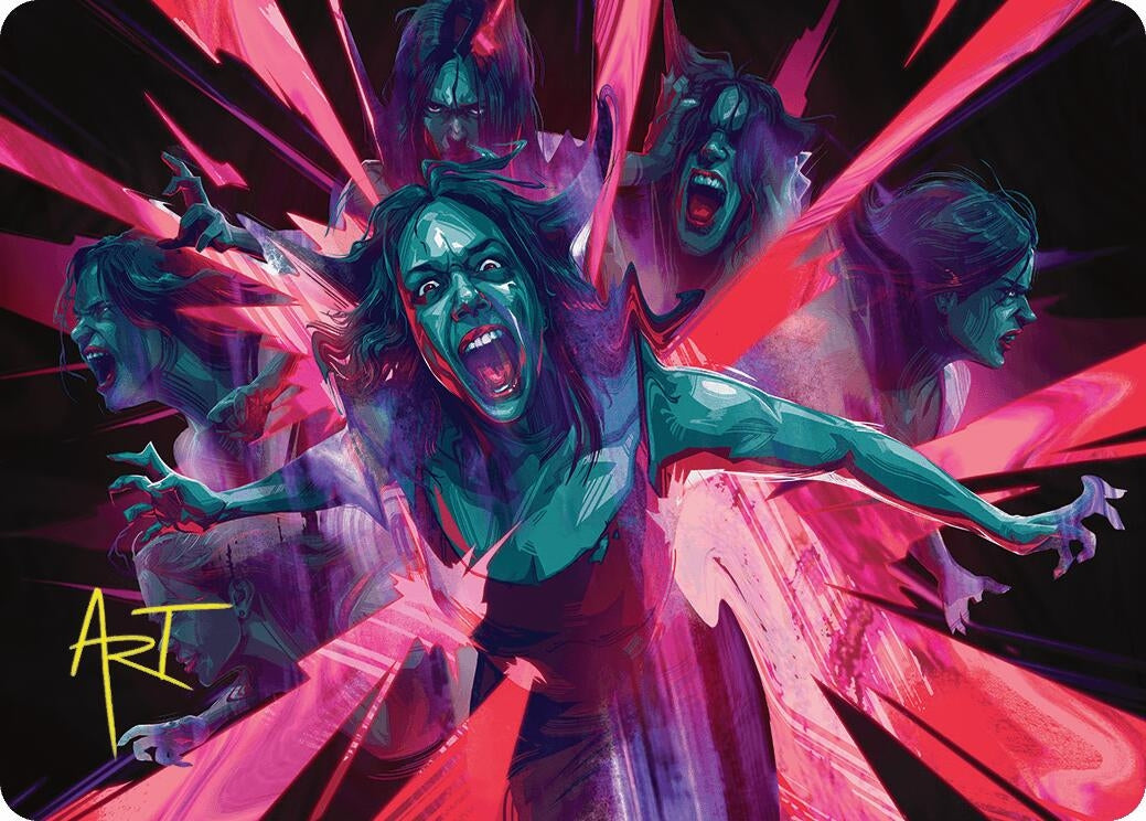 Image for Waltz of Rage Art Card (Gold-Stamped Signature) (Art Series: Duskmourn: House of Horror) (35) - Magic: The Gathering