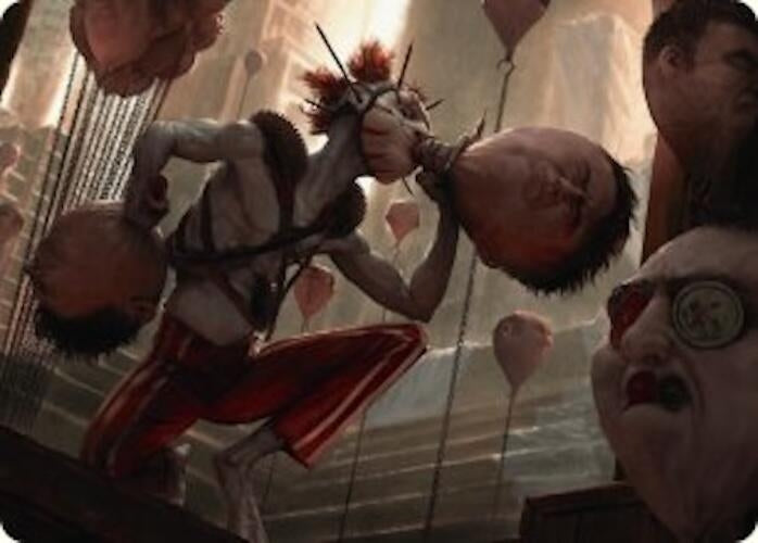 Image for The Jolly Balloon Man Art Card (Art Series: Duskmourn: House of Horror) (18) - Magic: The Gathering