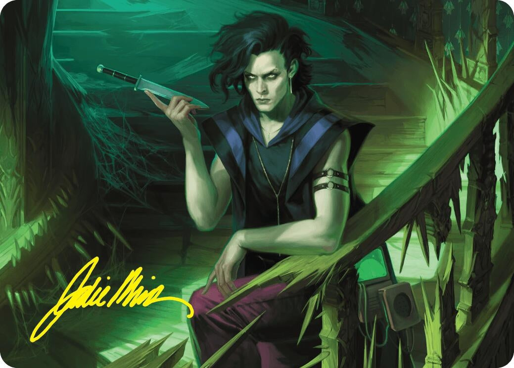 Image for Winter, Misanthropic Guide Art Card (Gold-Stamped Signature) (Art Series: Duskmourn: House of Horror) (24) - Magic: The Gathering