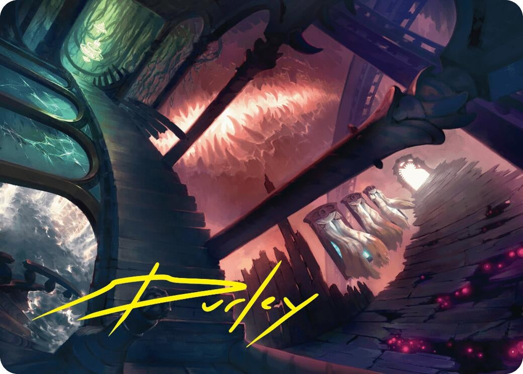 Image for Terramorphic Expanse Art Card (Gold-Stamped Signature) (Art Series: Duskmourn: House of Horror) (27) - Magic: The Gathering