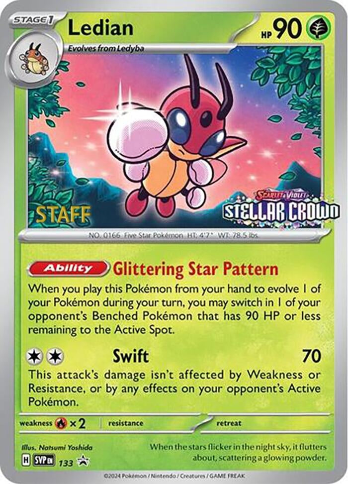 Image for Ledian - 133 (Prerelease) [Staff] (SV: Scarlet & Violet Promo Cards) (133) - Pokemon
