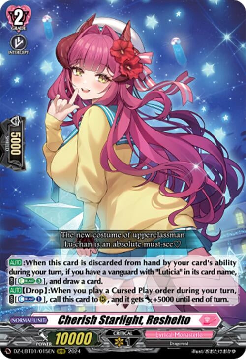 Image for Cherish Starlight, Reshelto (DZ-LBT01: Lyrical Monasterio Sparkling Stars!) (DZ-LBT01/015EN) - Cardfight Vanguard