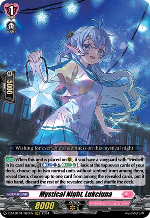 Image for Mystical Night, Lukcluna (DZ-LBT01: Lyrical Monasterio Sparkling Stars!) (DZ-LBT01/020EN) - Cardfight Vanguard