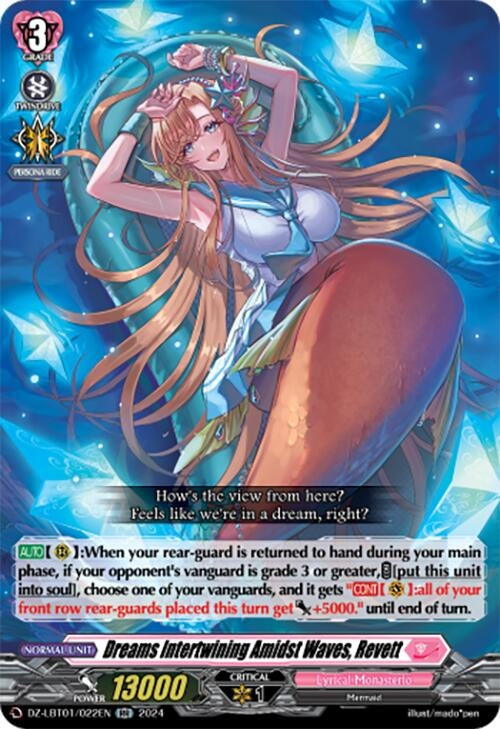 Image for Dreams Intertwining Amidst Waves, Revett (DZ-LBT01: Lyrical Monasterio Sparkling Stars!) (DZ-LBT01/022EN) - Cardfight Vanguard