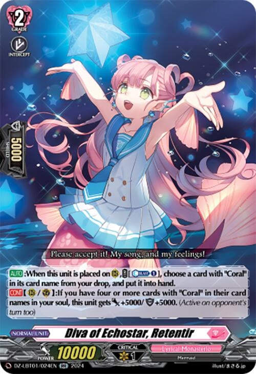 Image for Diva of Echostar, Retentir (DZ-LBT01: Lyrical Monasterio Sparkling Stars!) (DZ-LBT01/024EN) - Cardfight Vanguard