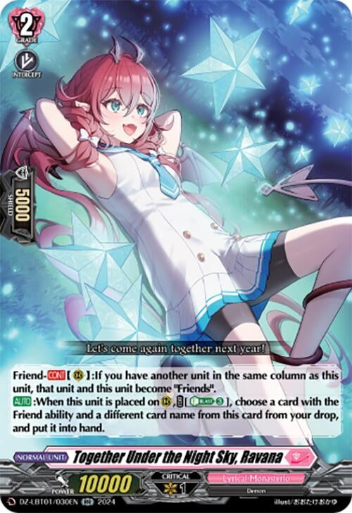 Image for Together Under the Night Sky, Ravana (DZ-LBT01: Lyrical Monasterio Sparkling Stars!) (DZ-LBT01/030EN) - Cardfight Vanguard