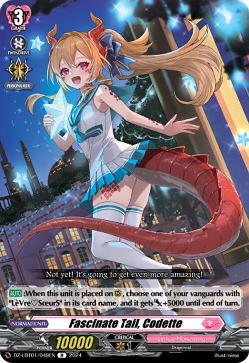 Image for Fascinate Tail, Codette (DZ-LBT01: Lyrical Monasterio Sparkling Stars!) (DZ-LBT01/049EN) - Cardfight Vanguard