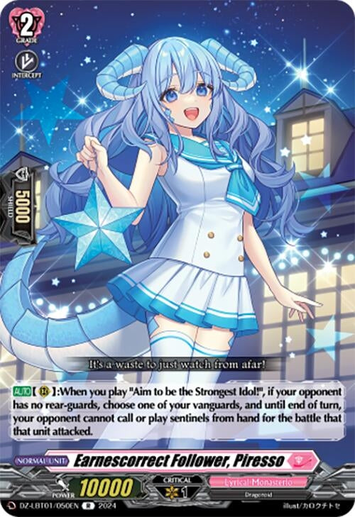 Image for Earnescorrect Follower, Piresso (DZ-LBT01: Lyrical Monasterio Sparkling Stars!) (DZ-LBT01/050EN) - Cardfight Vanguard