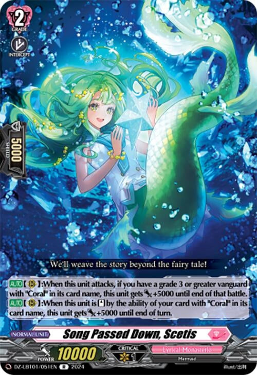 Image for Song Passed Down, Scetis (DZ-LBT01: Lyrical Monasterio Sparkling Stars!) (DZ-LBT01/051EN) - Cardfight Vanguard